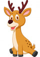 Cute deer cartoon Wall Decal