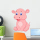 Cute baby hippo cartoon Wall Decal