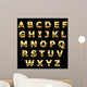 Golden metallic shiny letters Wall Mural