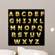 Golden metallic shiny letters Wall Mural