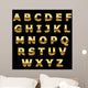 Golden metallic shiny letters Wall Mural