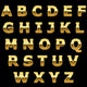 Golden metallic shiny letters Wall Mural