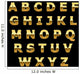 Golden metallic shiny letters Wall Mural