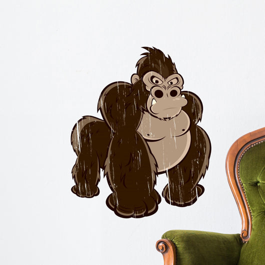gorilla vintage cartoon Wall Decal