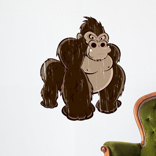 gorilla vintage cartoon Wall Decal