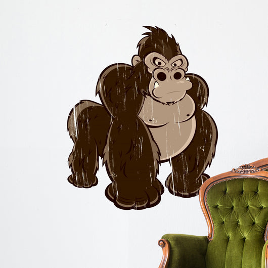gorilla vintage cartoon Wall Decal