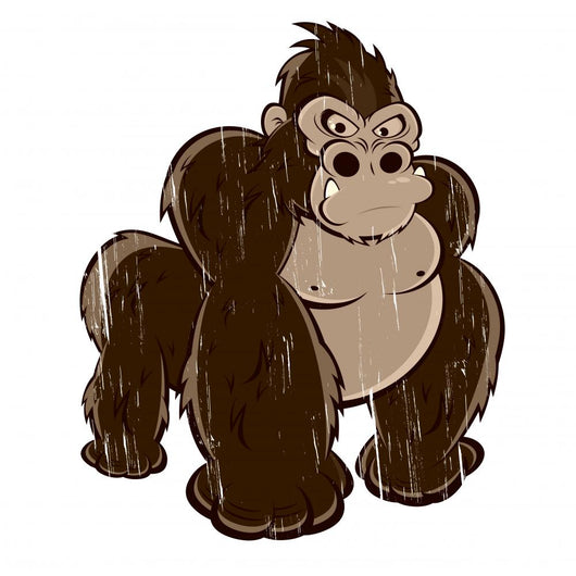 gorilla vintage cartoon Wall Decal