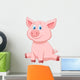 Cute pig cartoon Wall Decal