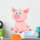Cute pig cartoon Wall Decal