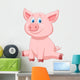 Cute pig cartoon Wall Decal