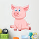 Cute pig cartoon Wall Decal