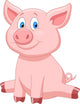 Cute pig cartoon Wall Decal