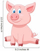 Cute pig cartoon Wall Decal