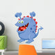Cute Green Monster Cartoon Wall Decal