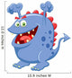 Cute Green Monster Cartoon Wall Decal