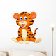 Cute tiger cartoon Wall Decal