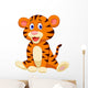Cute tiger cartoon Wall Decal