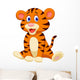 Cute tiger cartoon Wall Decal
