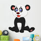 Cute baby panda cartoon Wall Decal