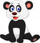 Cute baby panda cartoon Wall Decal