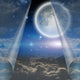 Veil of sky pulled open to reveal other Wall Mural