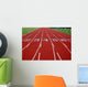 Lanes on a Red Track Wall Mural