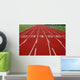 Lanes on a Red Track Wall Mural
