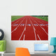 Lanes on a Red Track Wall Mural