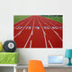 Lanes on a Red Track Wall Mural