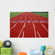 Lanes on a Red Track Wall Mural
