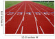 Lanes on a Red Track Wall Mural