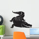 Big crocodile with terrible canines. vector image Wall Decal