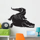 Big crocodile with terrible canines. vector image Wall Decal