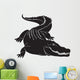 Big crocodile with terrible canines. vector image Wall Decal