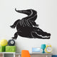 Big crocodile with terrible canines. vector image Wall Decal