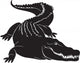 Big crocodile with terrible canines. vector image Wall Decal