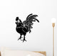 Stylised Rooster Illustration Wall Decal