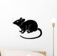 Stylised Rat Illustration Wall Decal
