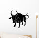 Stylised Ox Illustration Wall Decal