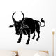 Stylised ox illustration Wall Decal