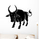 Stylised ox illustration Wall Decal