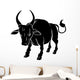 Stylised ox illustration Wall Decal
