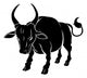 Stylised ox illustration Wall Decal