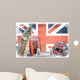 Collage London Union Jack Vintage Wall Mural