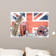 Collage London Union Jack Vintage Wall Mural