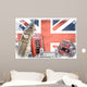 Collage London Union Jack Vintage Wall Mural