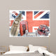 Collage London Union Jack Vintage Wall Mural