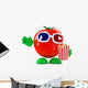 Tomato Eats Popcorn 3D Wall Mural