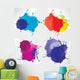 Abstract background with splash Wall Decal