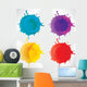 Abstract background with splash Wall Decal
